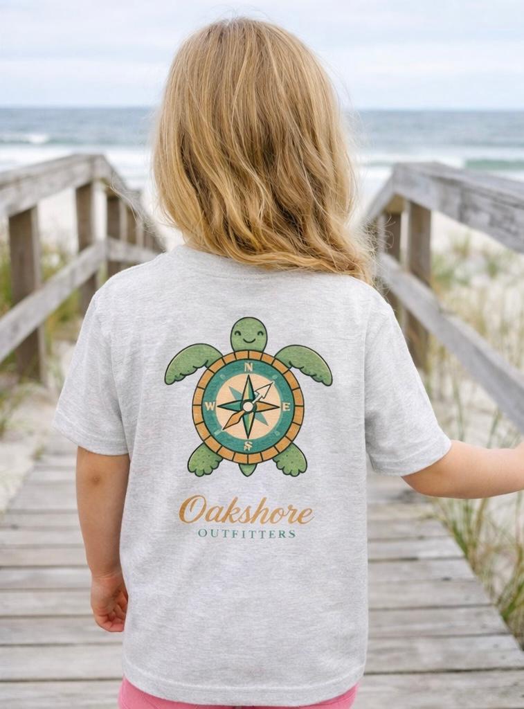 Kids Sea Turtle Compass Tee
