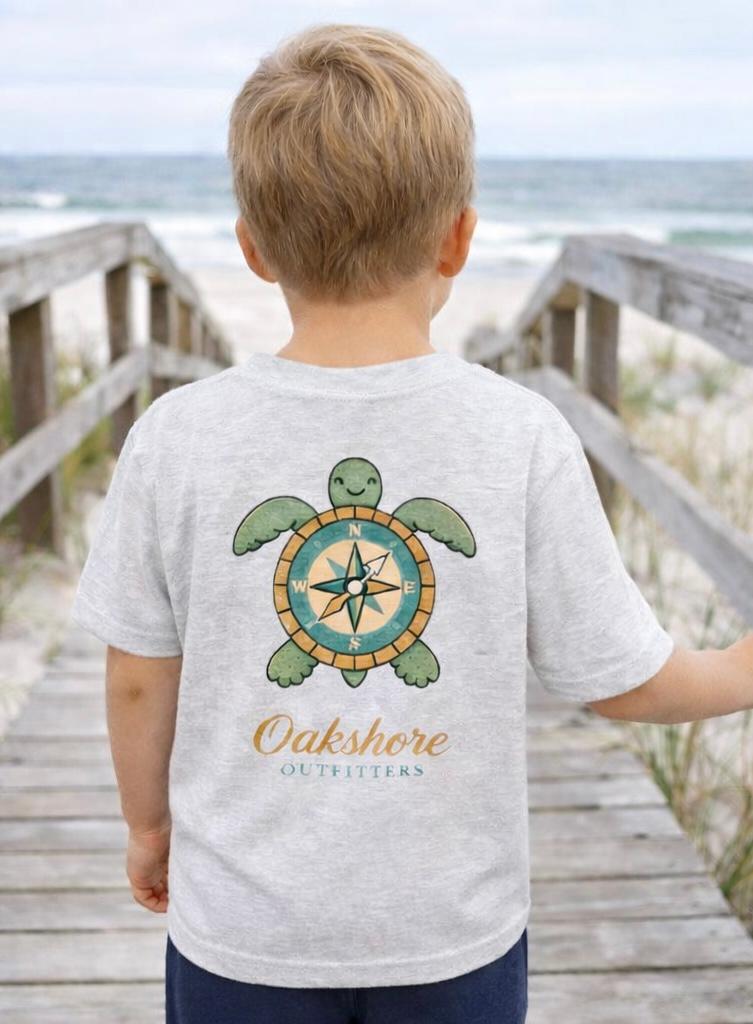 Kids Sea Turtle Compass Tee